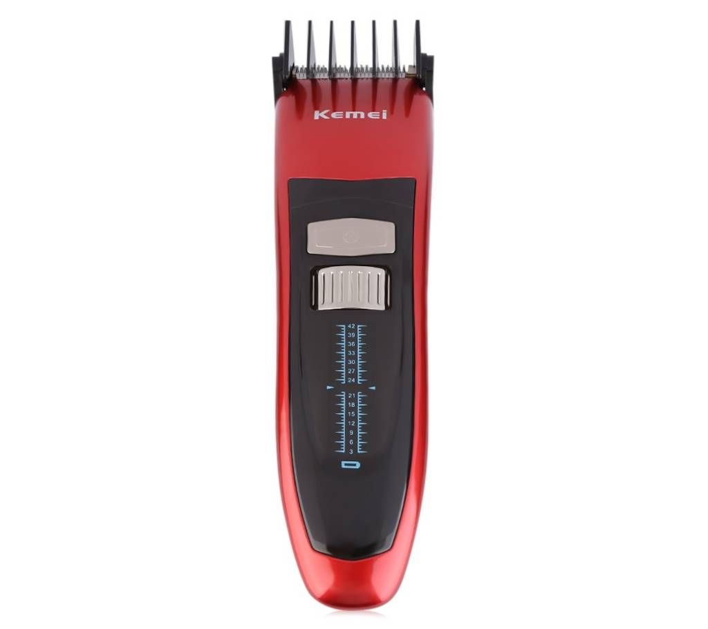 Kemei KM-8382 Rechargeable Trimmer - Black & Red