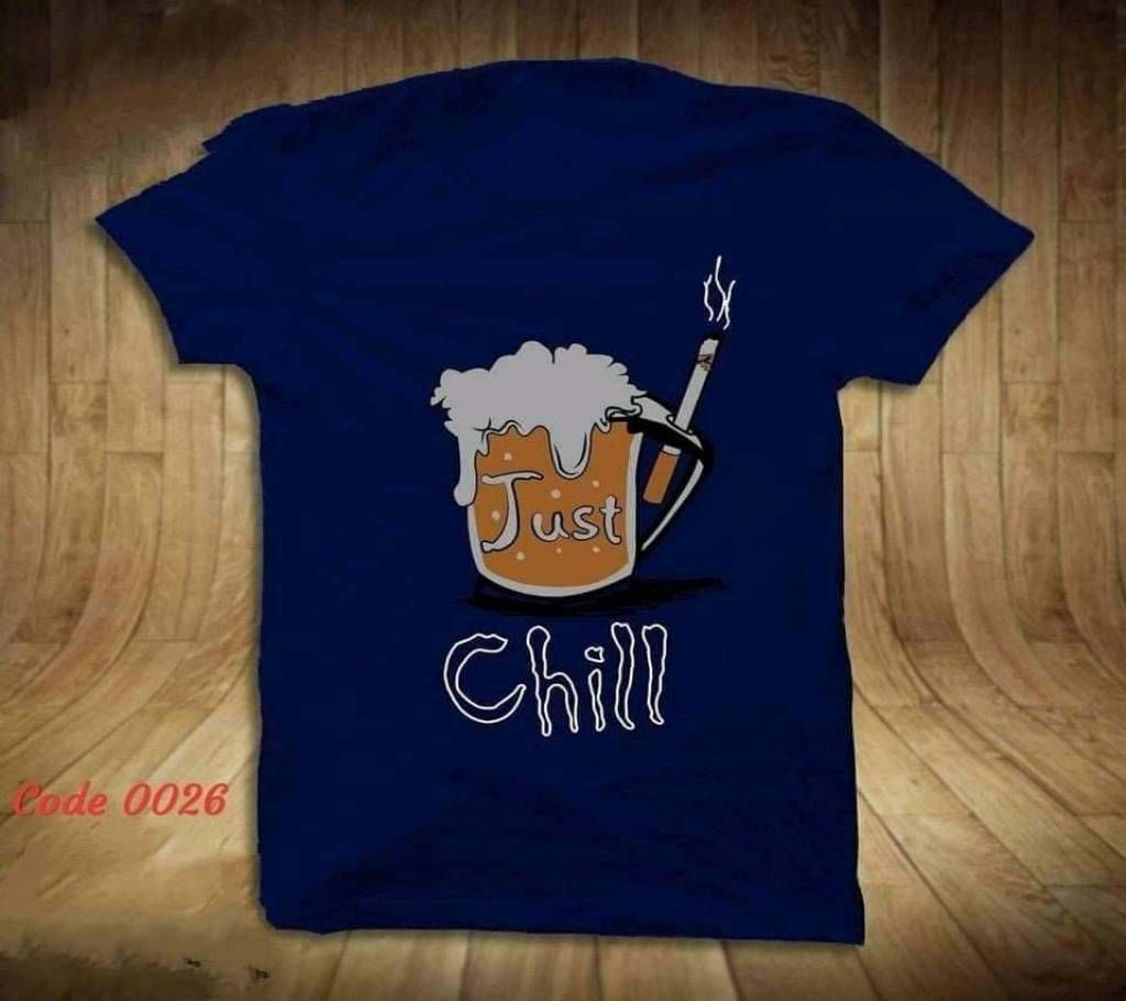 chill printed cotton t shirt for men 