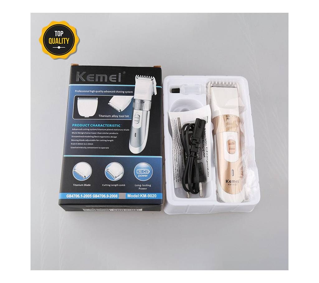 KM-9020 Rechargeable Electric Hair Clipper Trimmer
