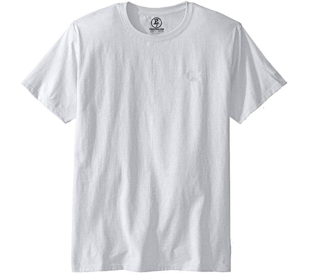 White Round Neck T Shirt