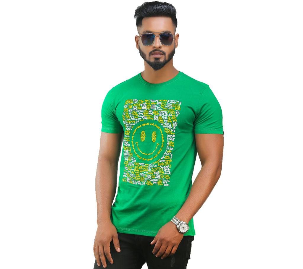 Smile Face Emoji Mens Cotton Half Sleeve Casual T Shirt D115