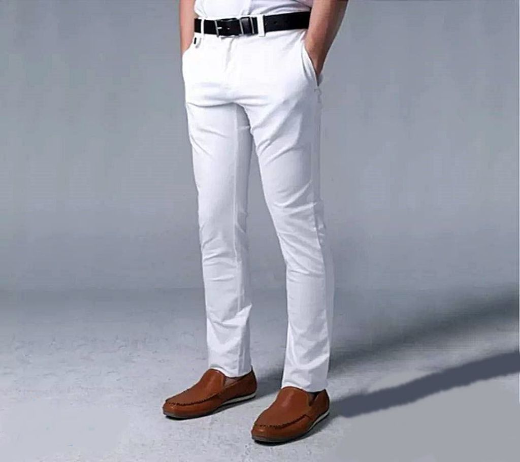 Twill Gaberdine Pants -White