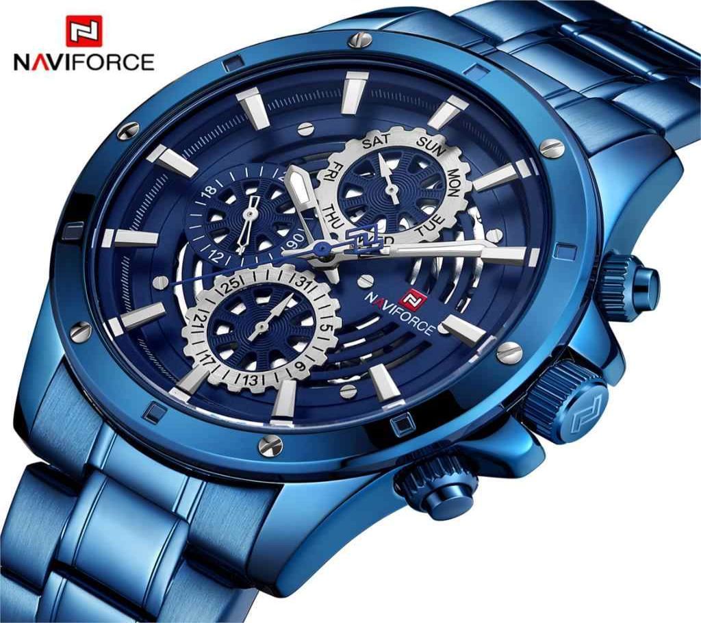 NAVIFORCE 9149 Luxury Brand Men Fashion, Casual, Sports Stainless Steel Quartz Watch Date Week Calendar