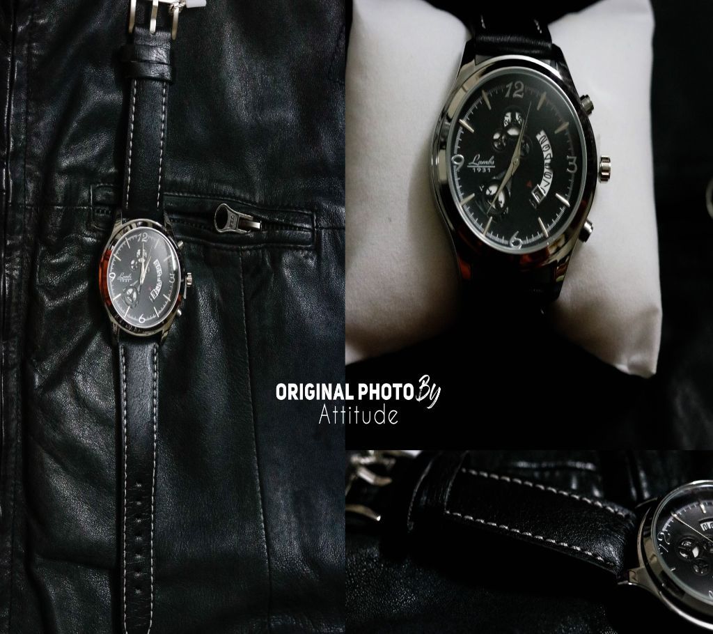 Blacksilver003 Calendar Display Wrist Watch