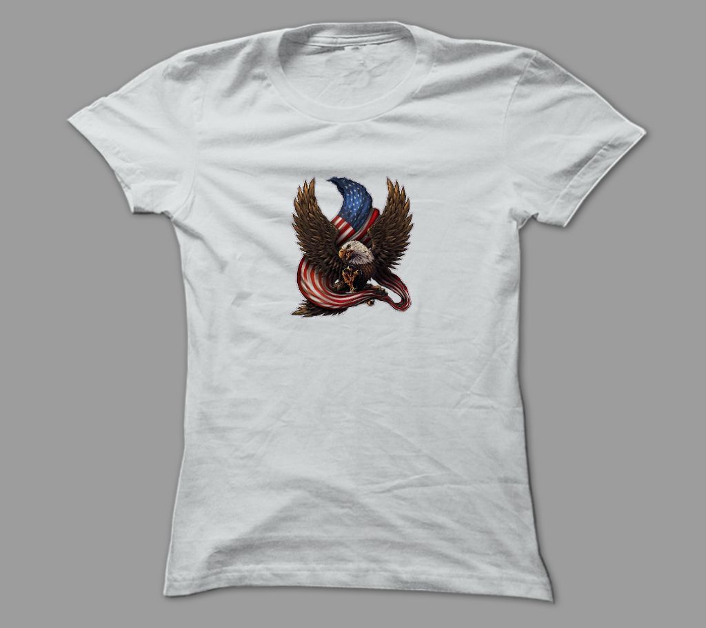 American Eagle2 White Polyester T-Shirt