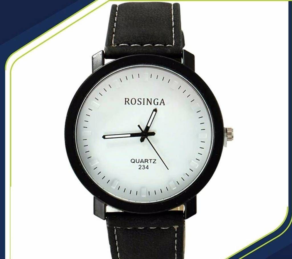 ROSINGA Casual Leather Quartz Wrist watch