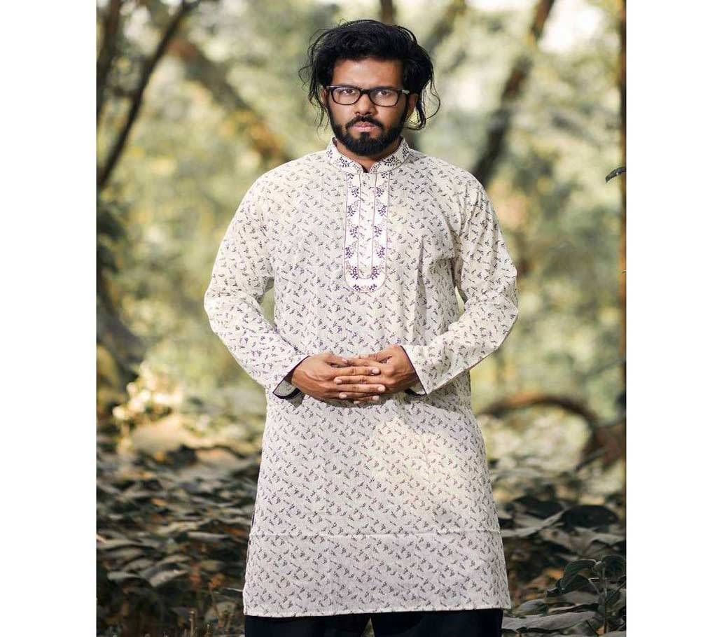 Gent's semi cotton long panjabi ds p-03