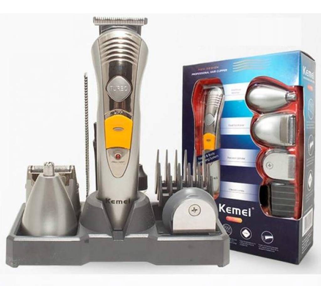 Kemei KM 580A Rechargeable 7 In 1 Shaver & Trimmer