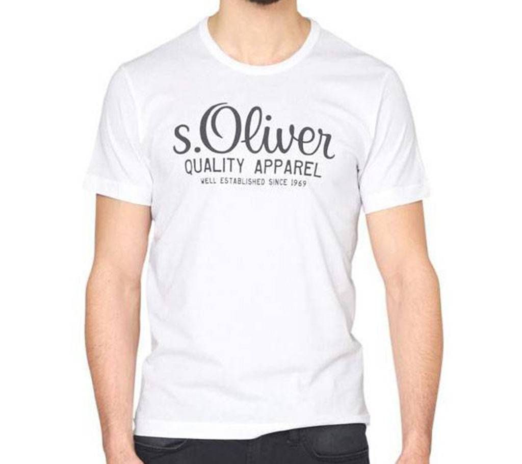 S. Oliver Printed Gents Round Neck Cotton T-shirt