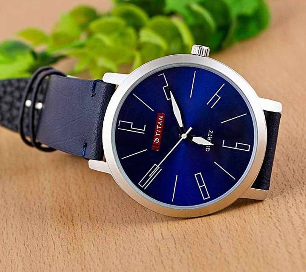 TITAN Blue Artificial Leather Analog Watch For Men