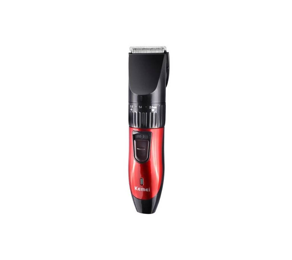 Kemei KM 730 Rechargeable Trimmer - Red & Black