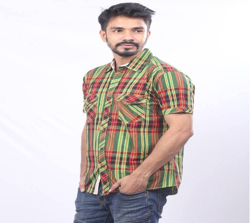AX Stripe Half Sleeve Casual Shirt for Men