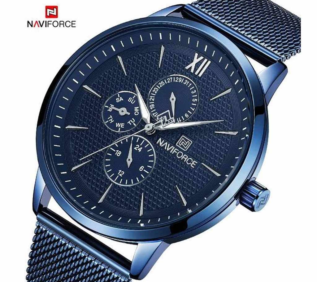 NAVIFORCE NF3003 STAINLESS STEEL CHRONOGRAPH WRIST WATCH FOR MEN - BLUE