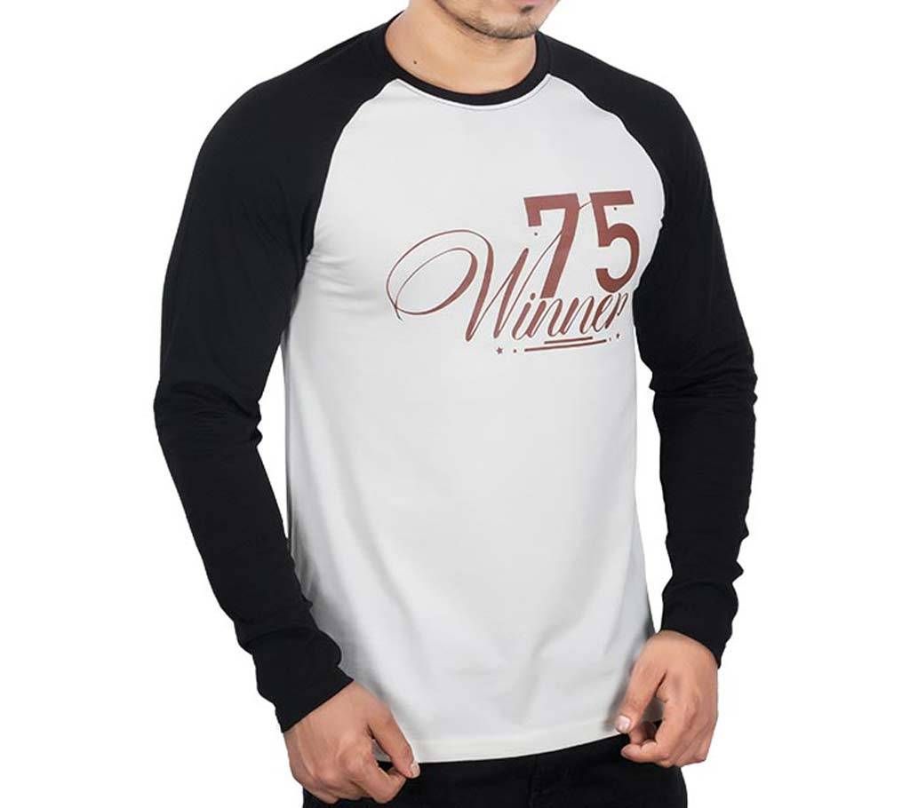 Mens Full Sleeve T-Shirt 43668 - OFF WHITE