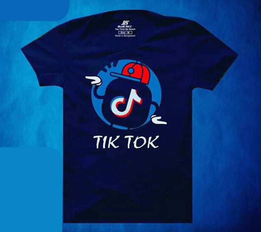 Tik Tok Mens Half Sleeve Cotton T-shirt