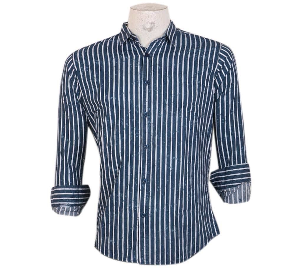 Navy Stripe Full Sleeve Casual Shirt