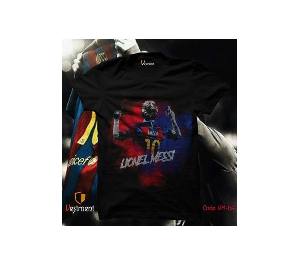 Lionel Messi Menz half sleeve T Shirt