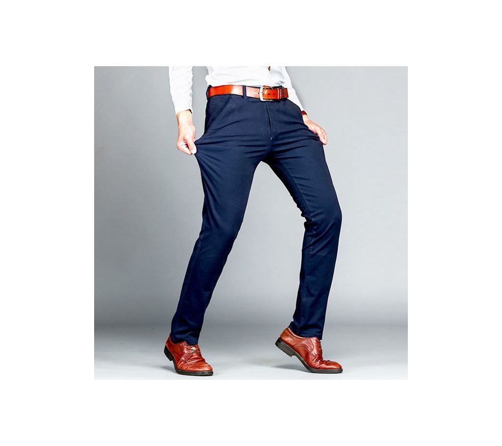 Full stretch gaberdine pant( Navy blue)
