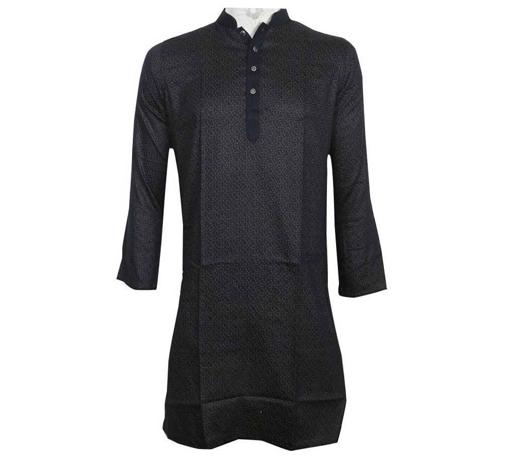 Navy Blue Satton Fabric Panjabi for Men