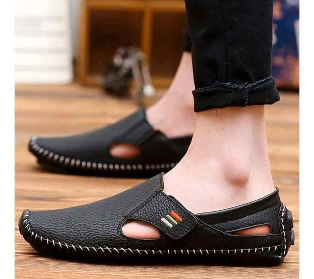 China Menz Casual Shoes - 517 - Black with Colorful Design