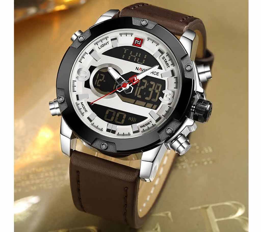 Naviforce NF9097 Fashion Dual Display Attractive Watch For Men Quartz Digital Double Movement Naviforce Brand Business Male Watches