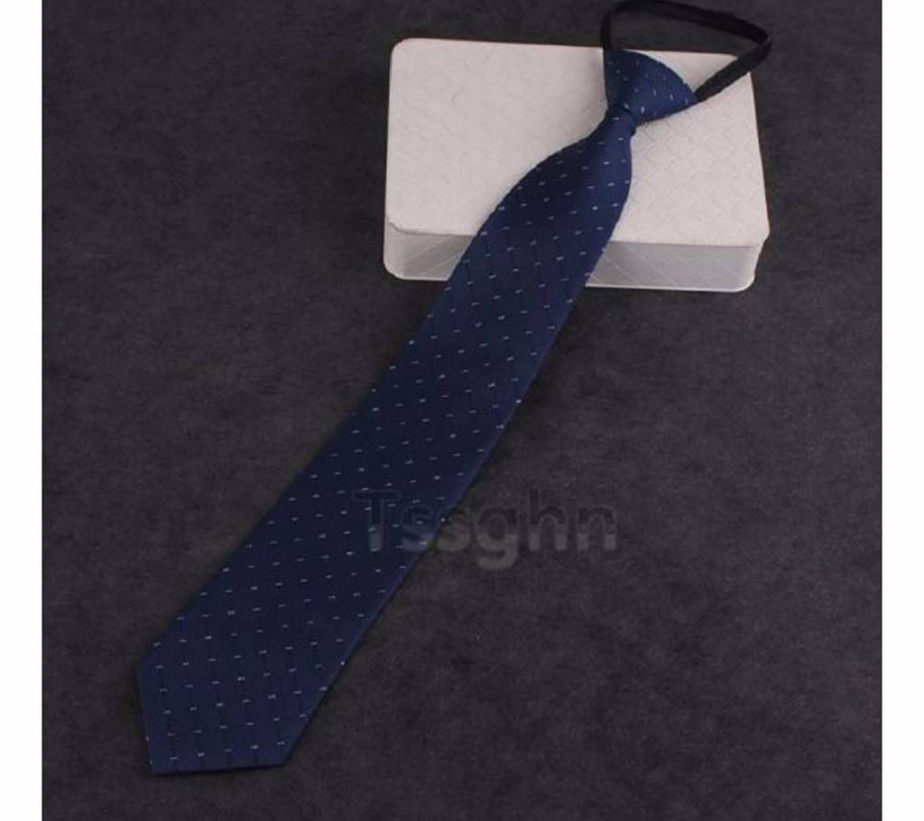 New Designe 8cm slim Navy Blue Zipper Neck Tie for Men
