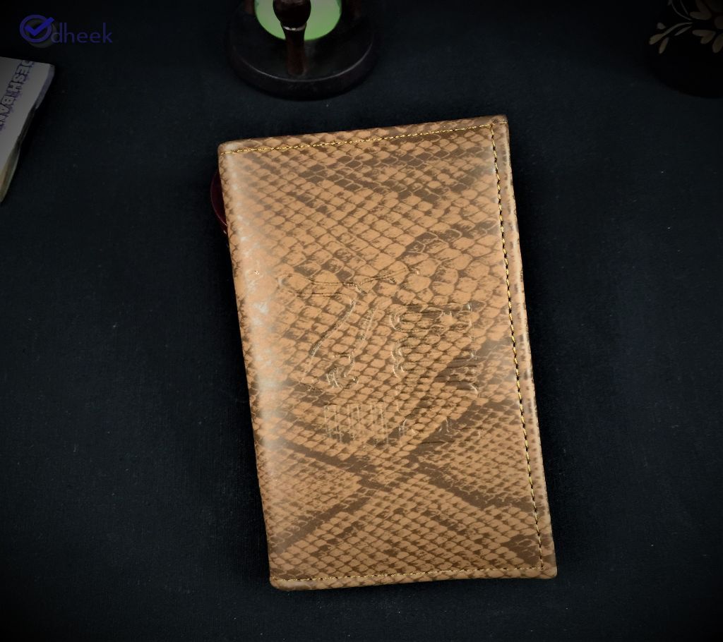 Long Wallet for Men Mobile Artifical Leather Khaki