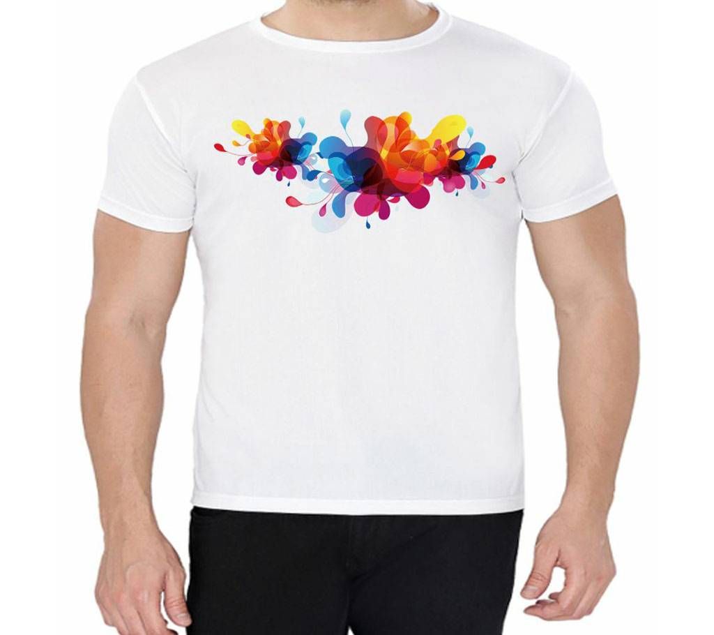 Color Flower - Half Sleeve T-shirt For Men