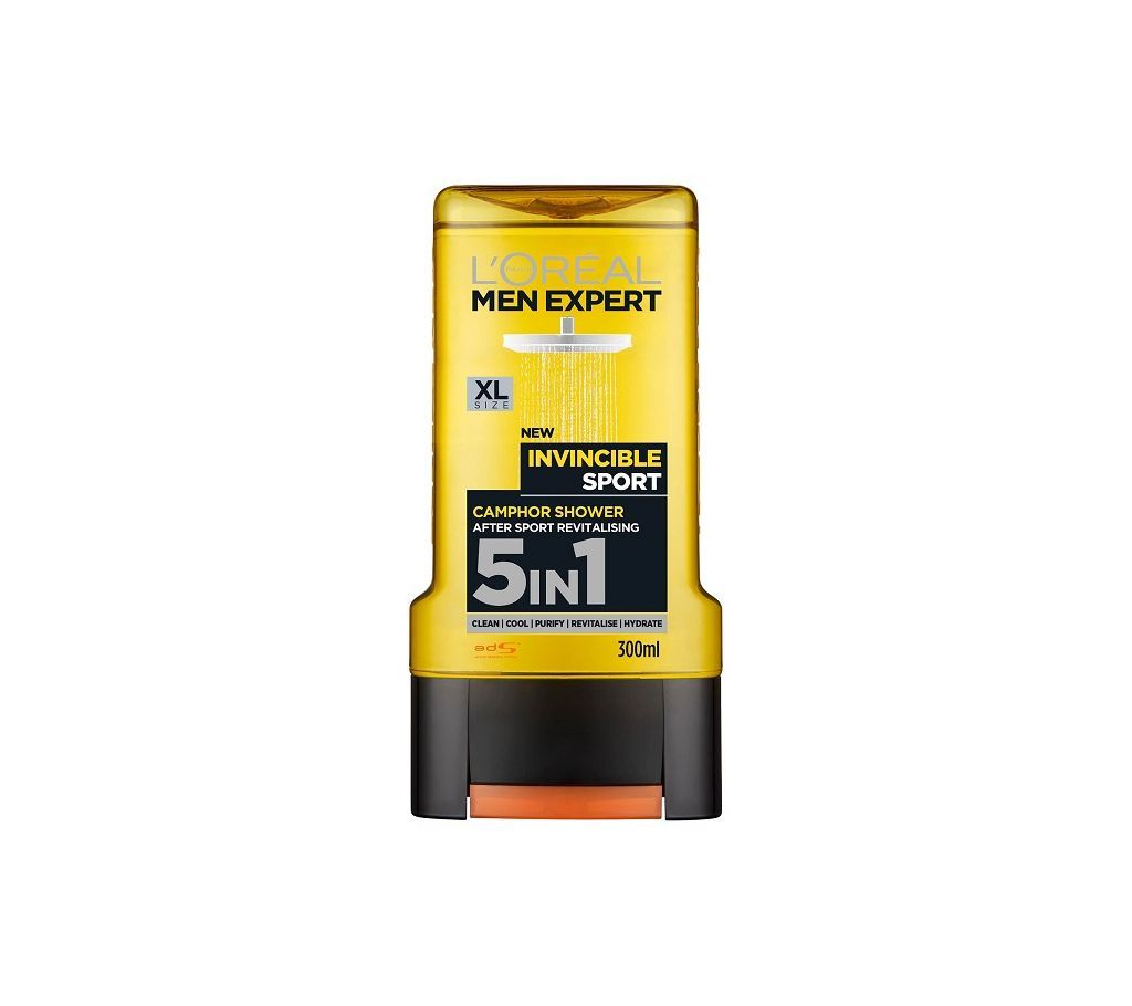 L'Oreal Men Expert Invincible Sport 5-in-1 Shower Gel-300ml-France 