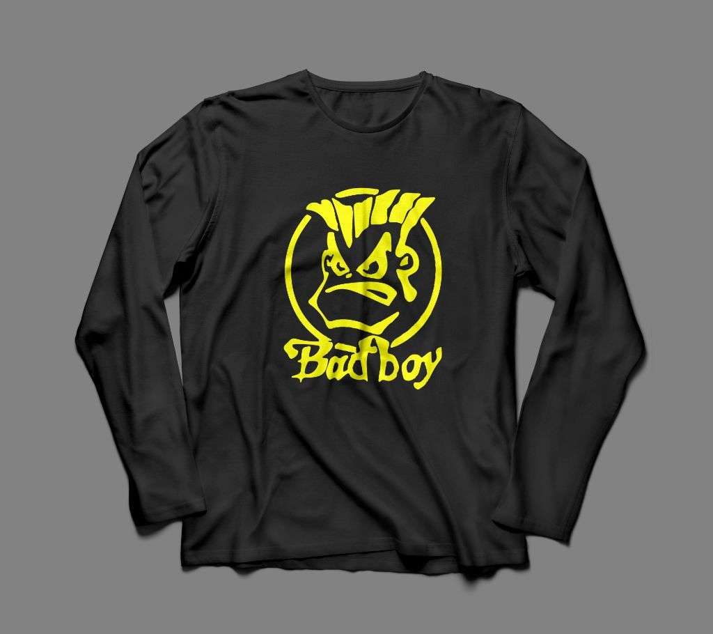 Bad Boy LONG SLEEVE BLACK COTTON TSHIRT FOR MEN