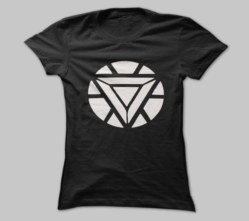 IRON MAN ARC BLACK COTTON TSHIRT FOR MEN