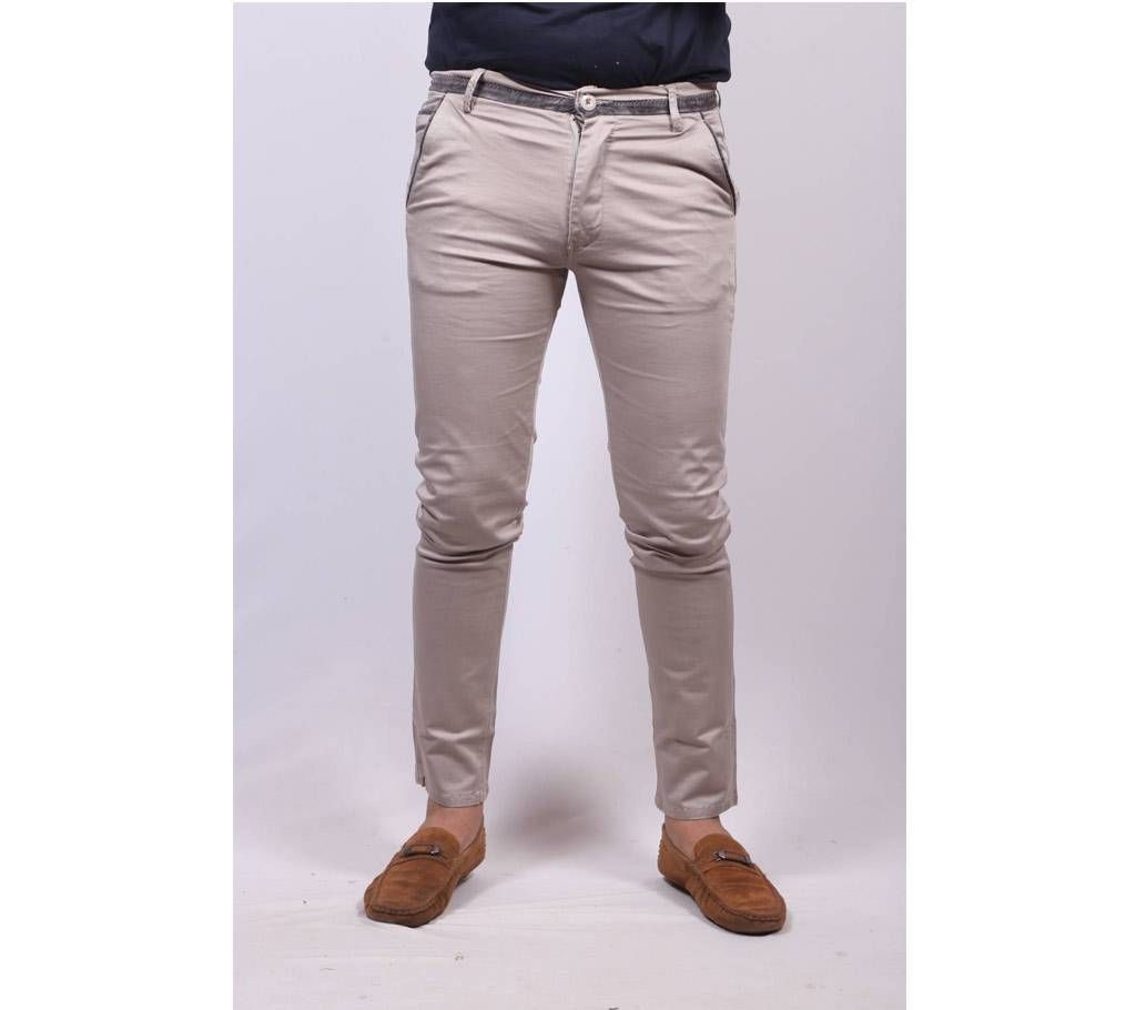 Off White Twill Gabardine Pant For Men