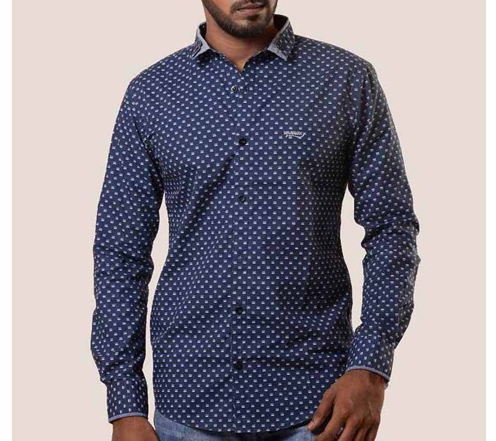 Gents Full-Sleeve Printed Cotton Casual Shirt