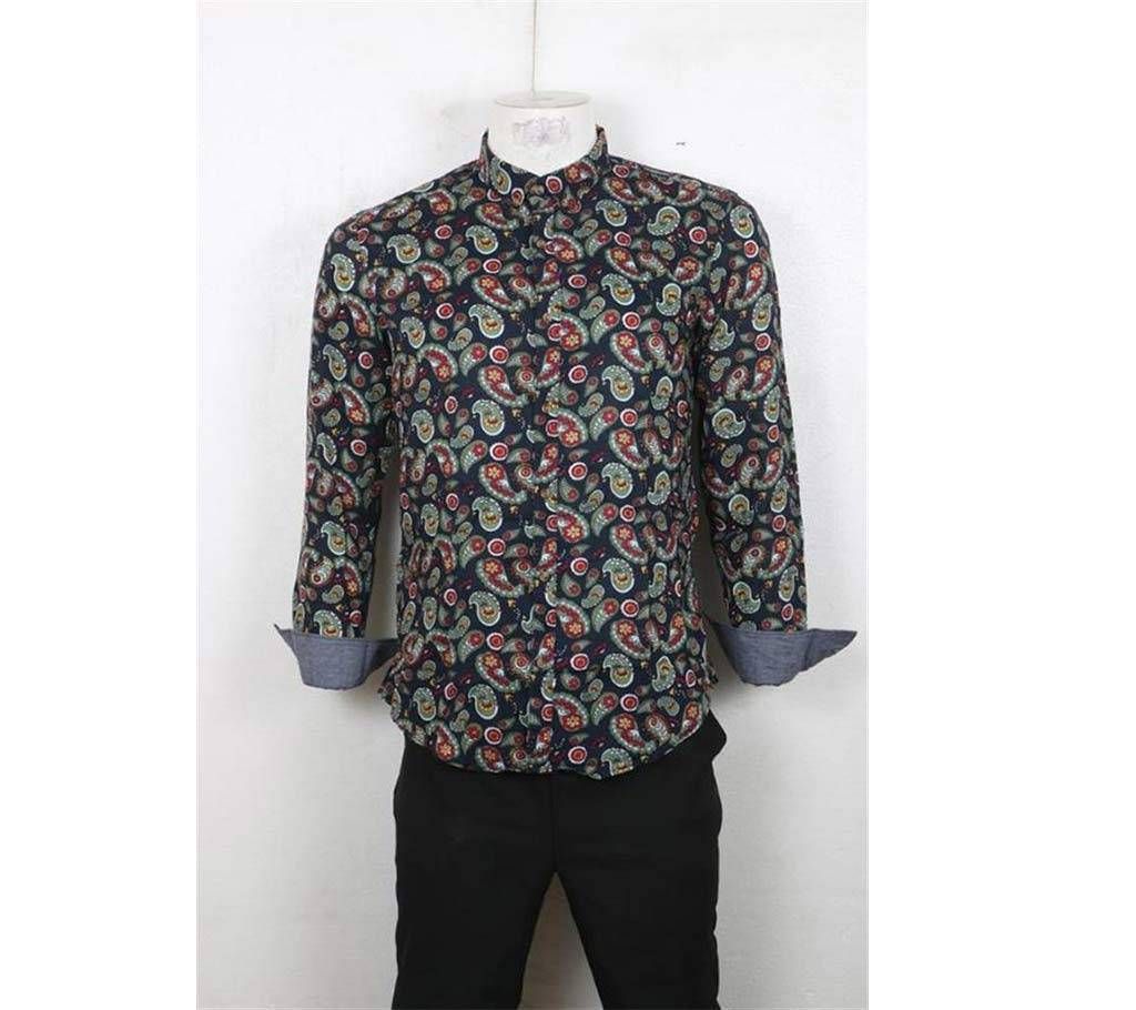 printed shirt linen or rayon fabric 
