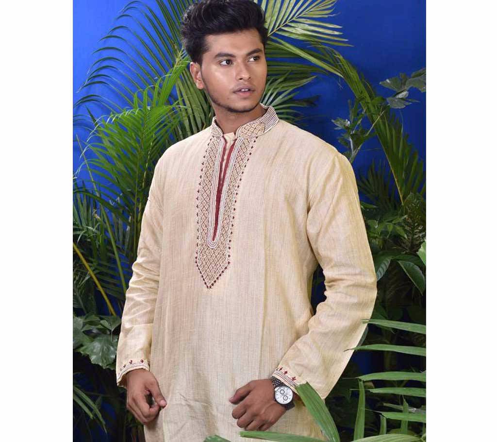 Full Sleeve Pure Silk Punjabi