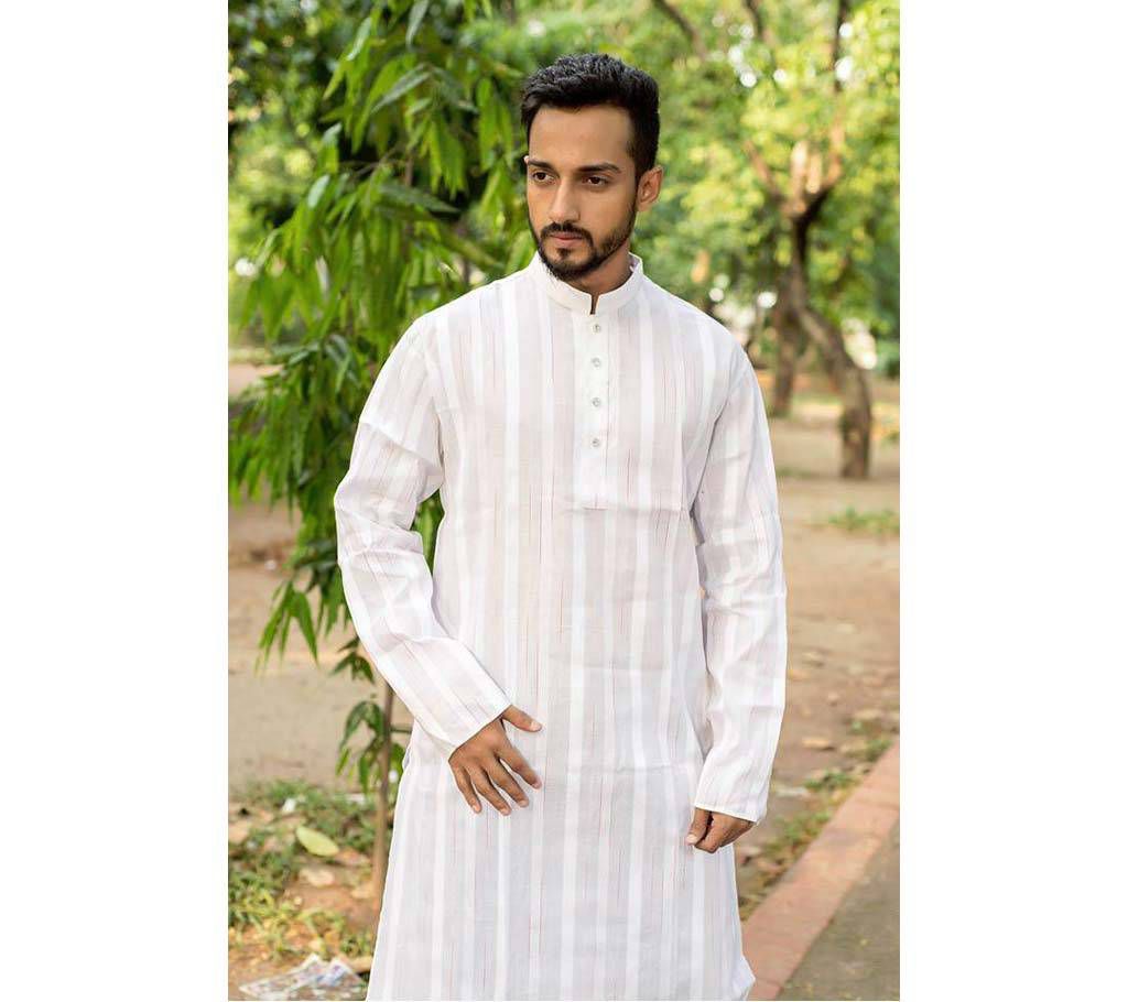 Premium Quality White Cotton Punjabi