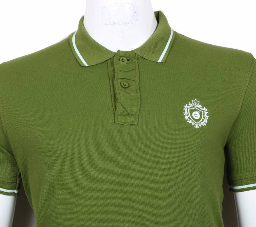 half sleeve solid color polo shirt for men 