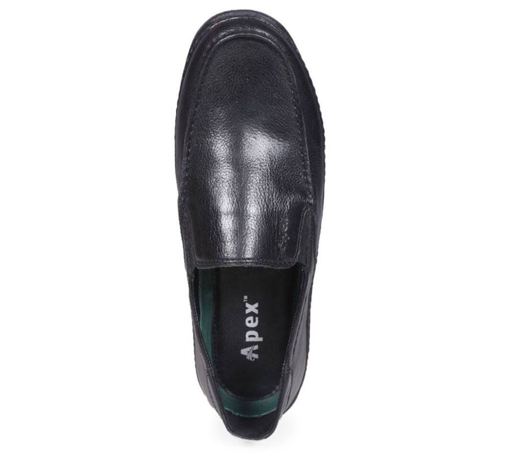 Apex Men's Black Embossed Leather Casual Shoe

