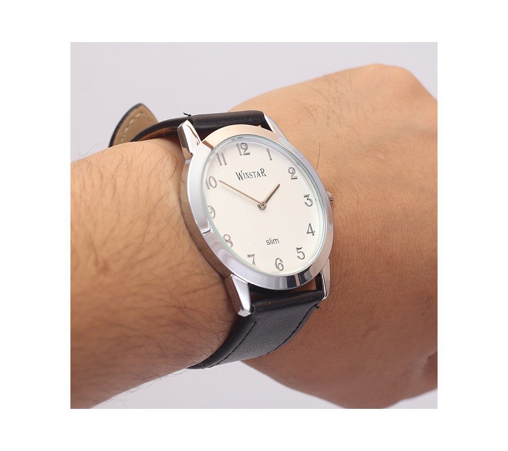 Winstar White Dial analog watch for men