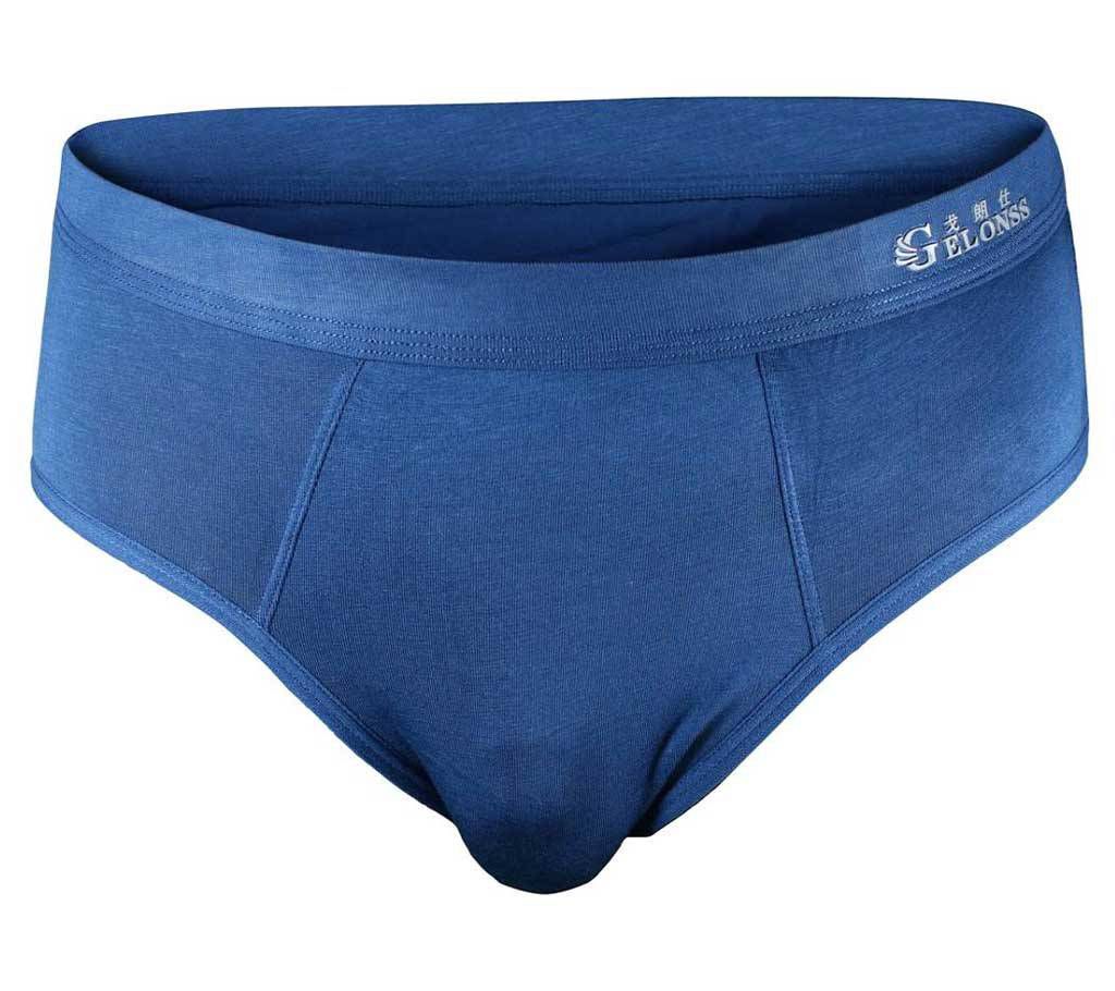 Blue Men's Cotton Modern V-cut Underwear