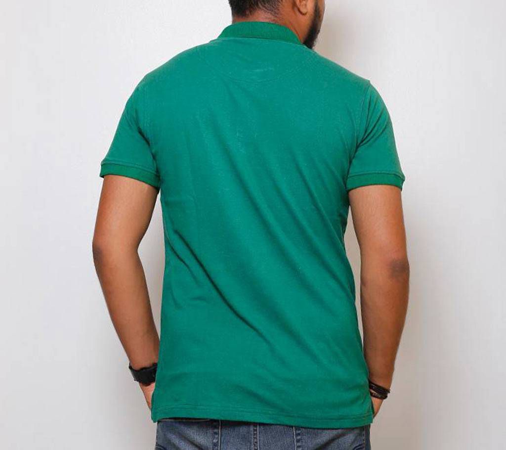 Half-sleeve Gents Cotton Solid Color Polo Shirt