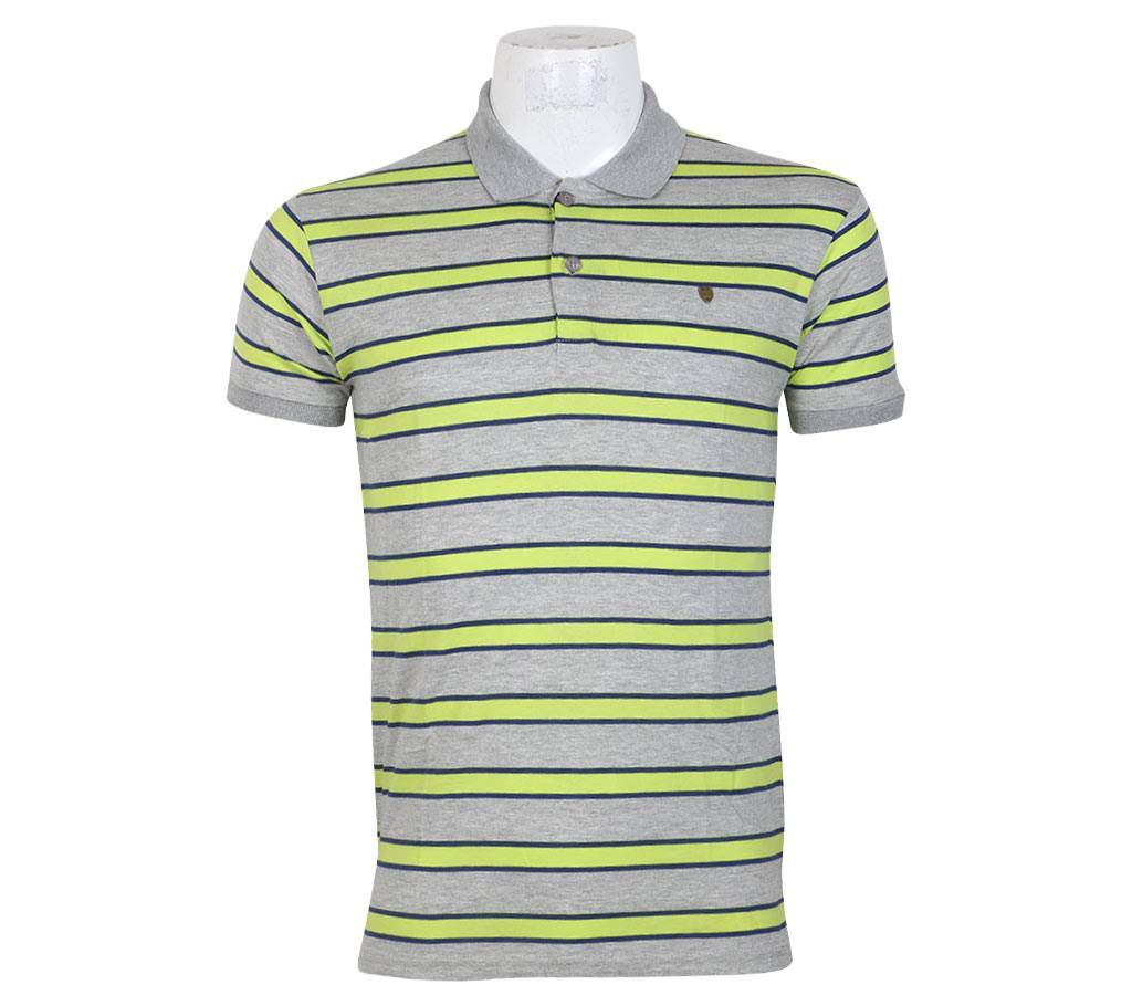 Men's Casual Striped Polo Shirt