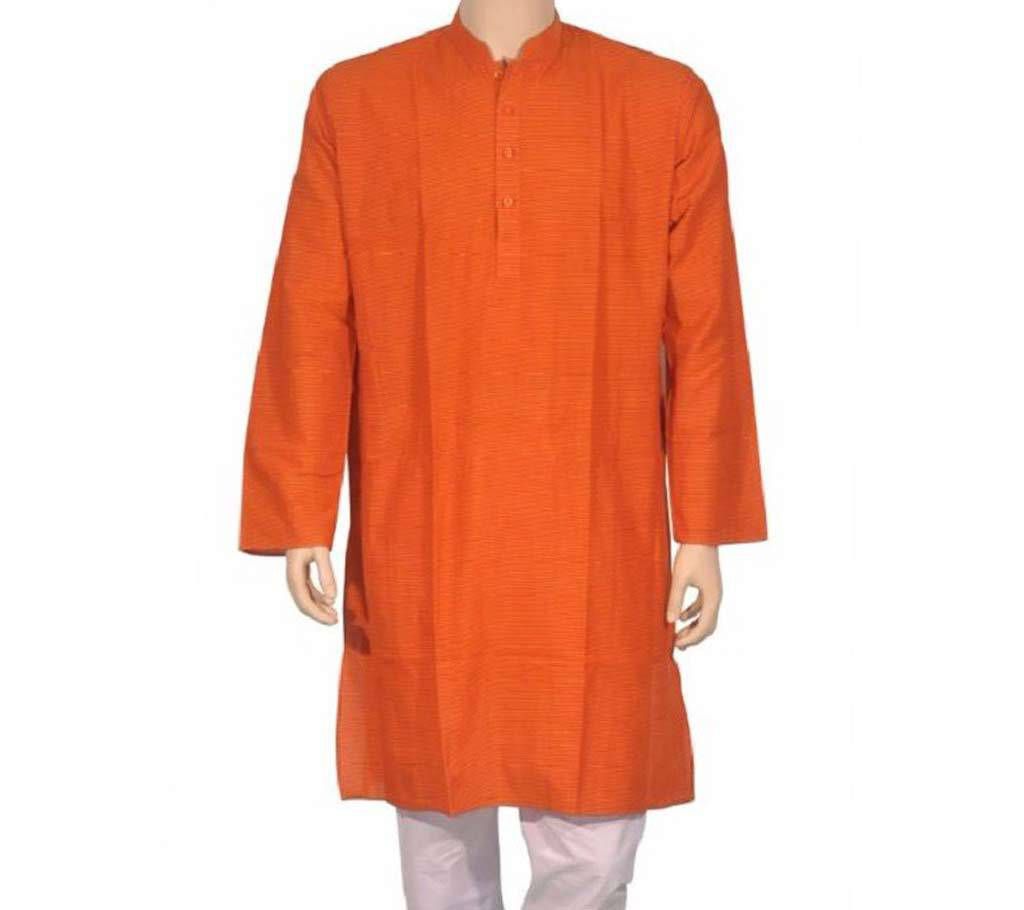 Orange Cotton Punjabi