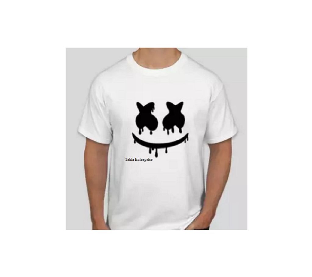 Marshmello - Half Sleeve Cotton T-Shirt For Men