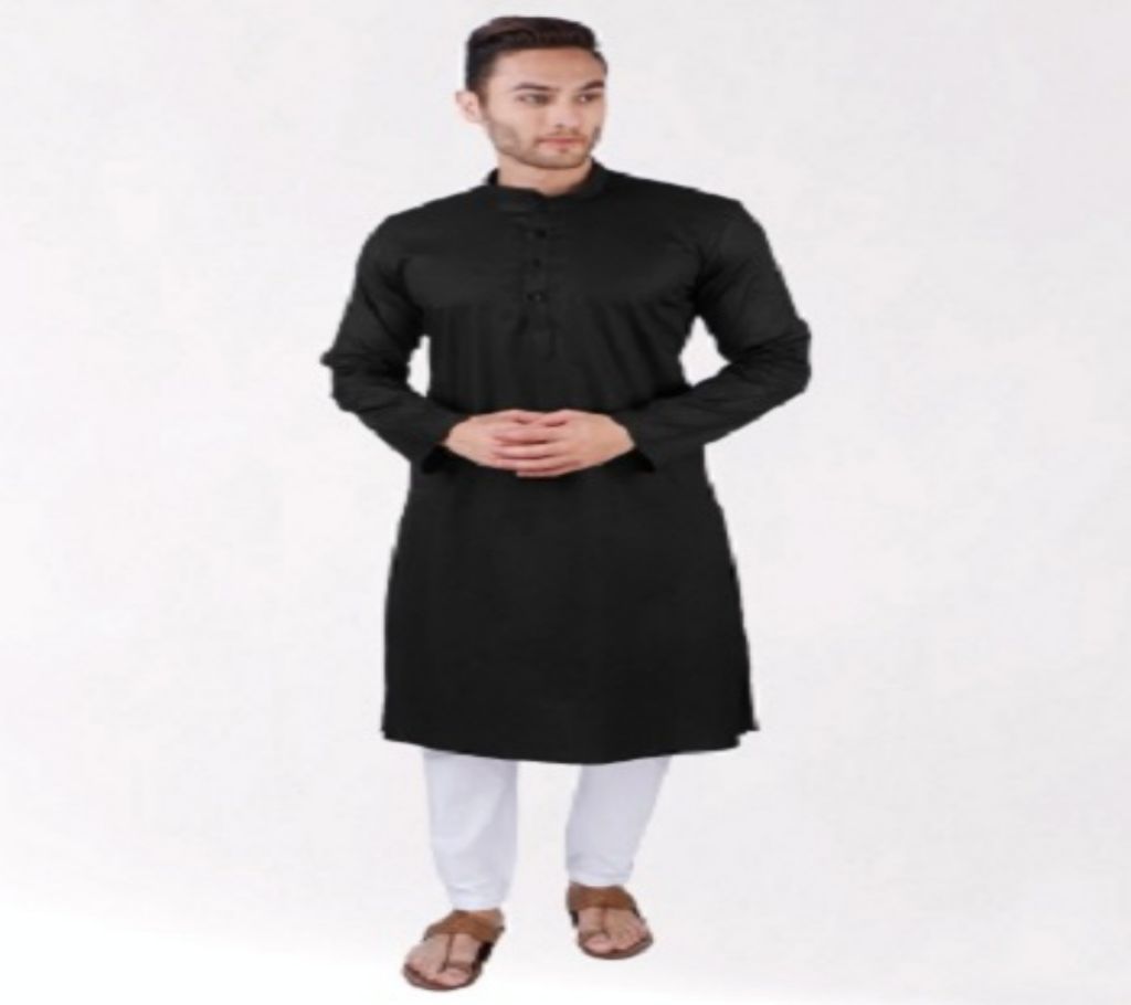 Black color Fashionable short panjabi for Man.