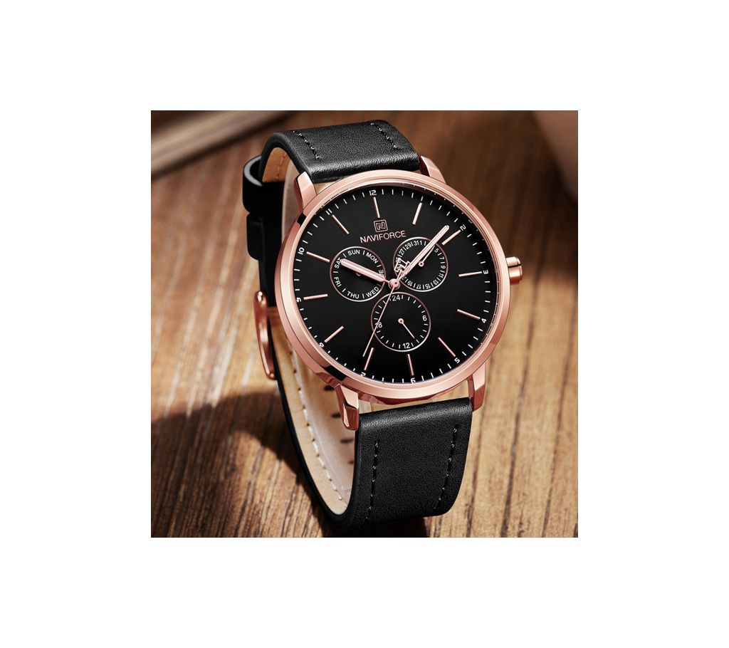 2019 NAVIFORCE mens casual watches brand quartz watch leather men waterproof male