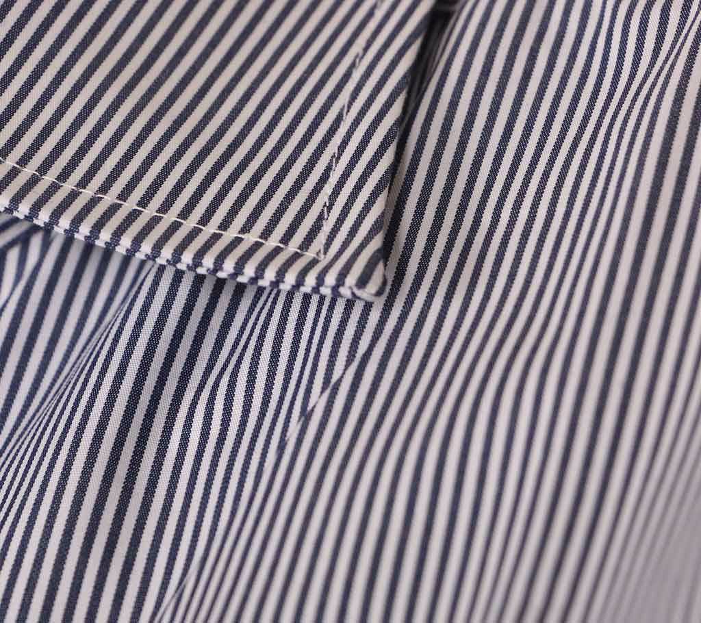 Gent's Full-Sleeve Striped Cotton Formal Shirt