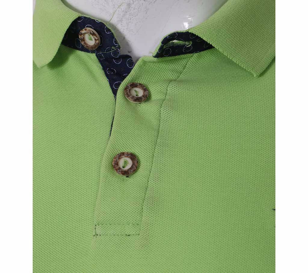Gent's Half-Sleeve Solid Color Cotton Polo Shirt