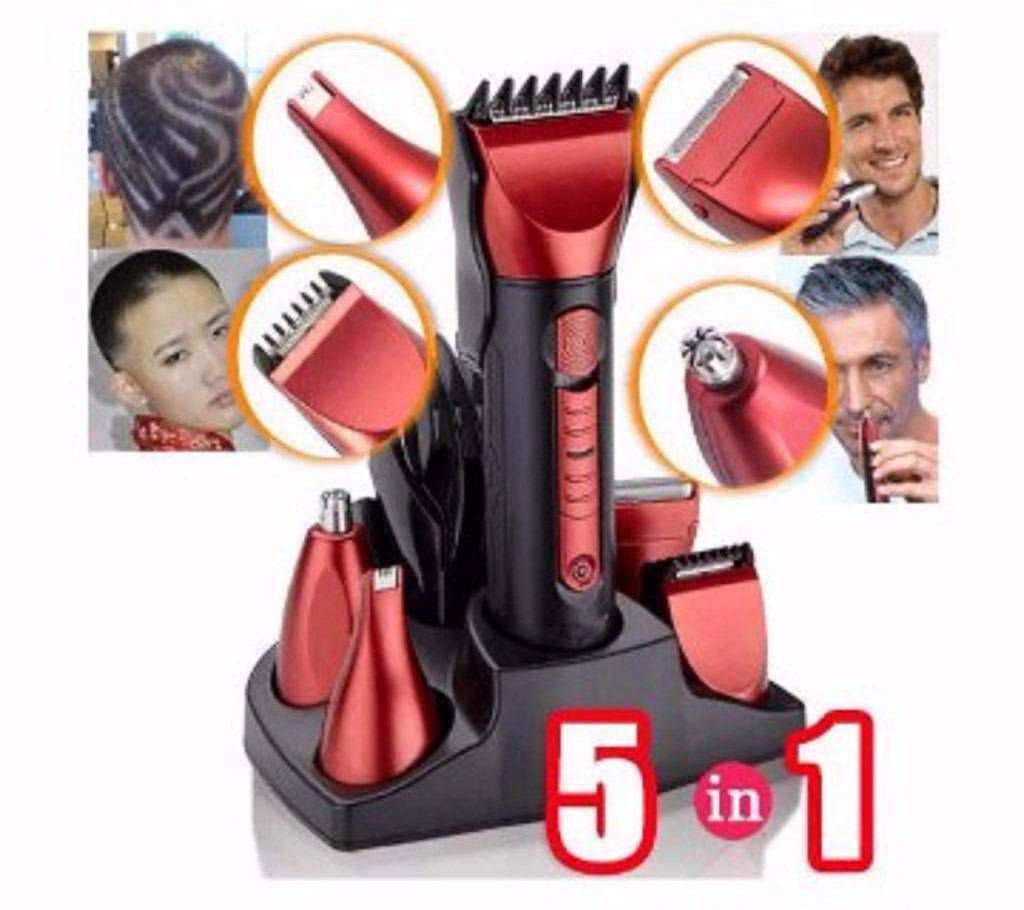 KEMEI 5 IN 1 Rechargeable Trimmer & Shaver 