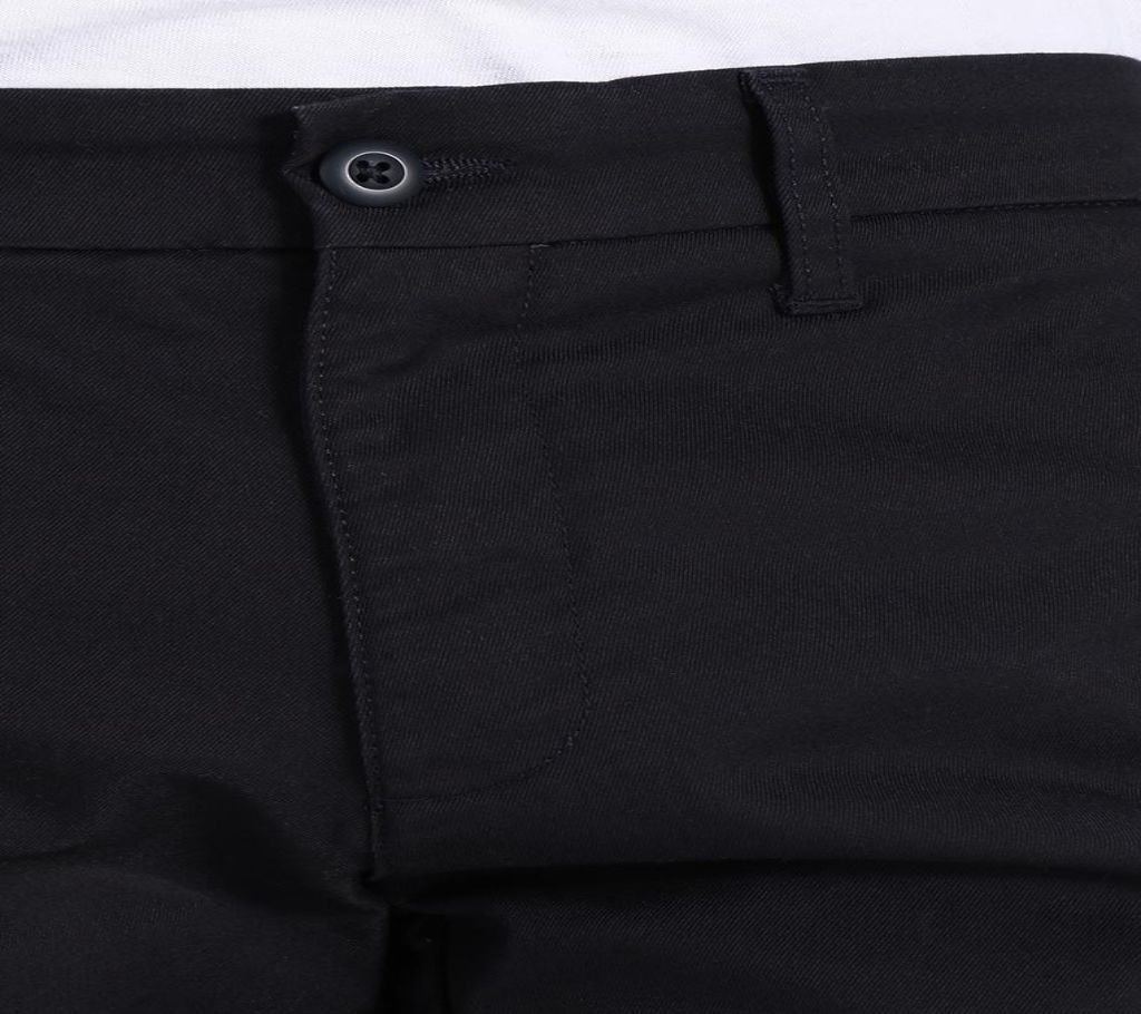 Black Gabardine /Twill  Pant For Men